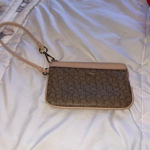 Calvin Klein zip wristlet